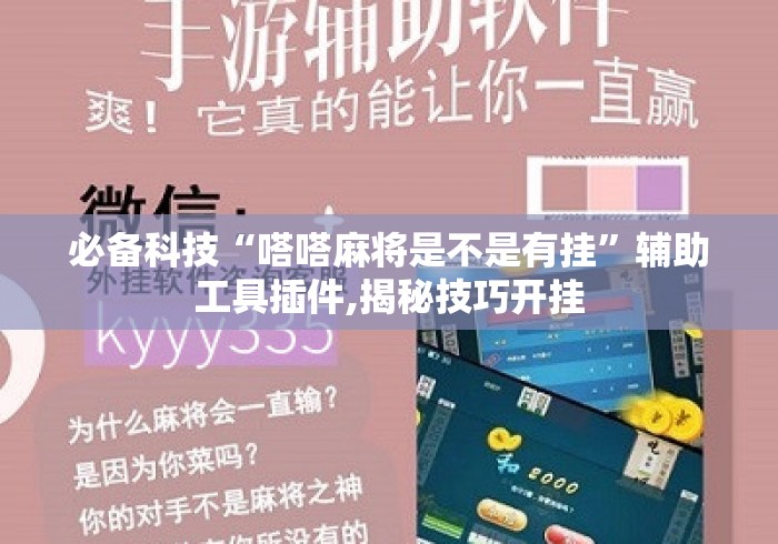 必备科技“嗒嗒麻将是不是有挂”辅助工具插件,揭秘技巧开挂