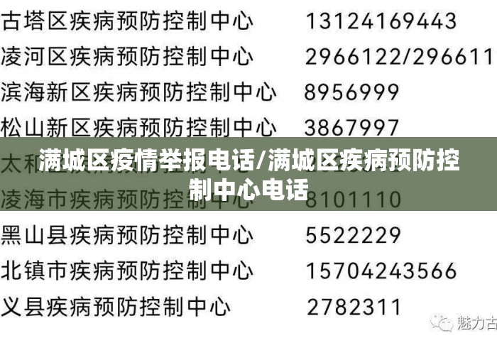 满城区疫情举报电话/满城区疾病预防控制中心电话 满城区疫情举报电话/满城区疾病预防控制中心电话