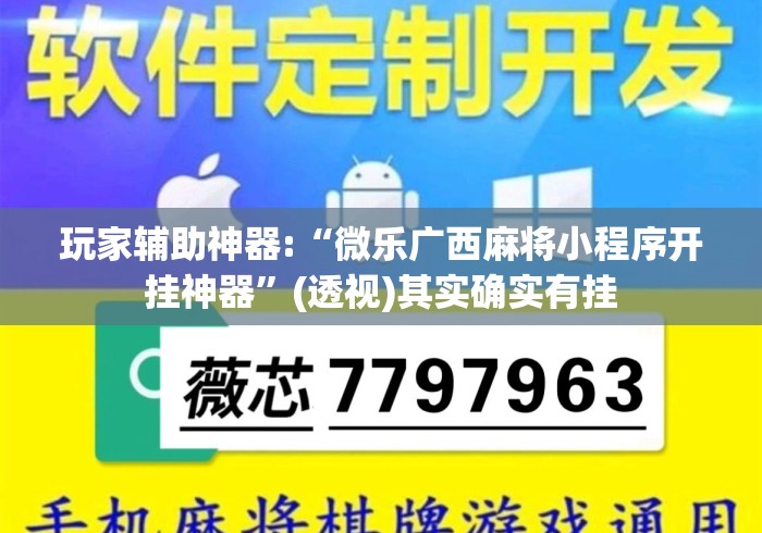 玩家辅助神器:“微乐广西麻将小程序开挂神器	”(透视)其实确实有挂