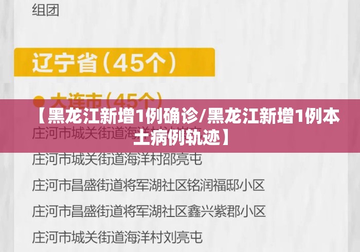 【黑龙江新增1例确诊/黑龙江新增1例本土病例轨迹】 【黑龙江新增1例确诊/黑龙江新增1例本土病例轨迹】