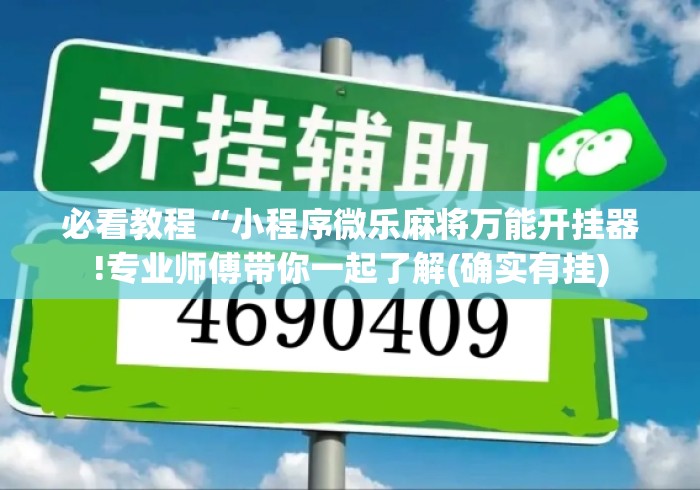 必看教程“小程序微乐麻将万能开挂器!专业师傅带你一起了解(确实有挂)
