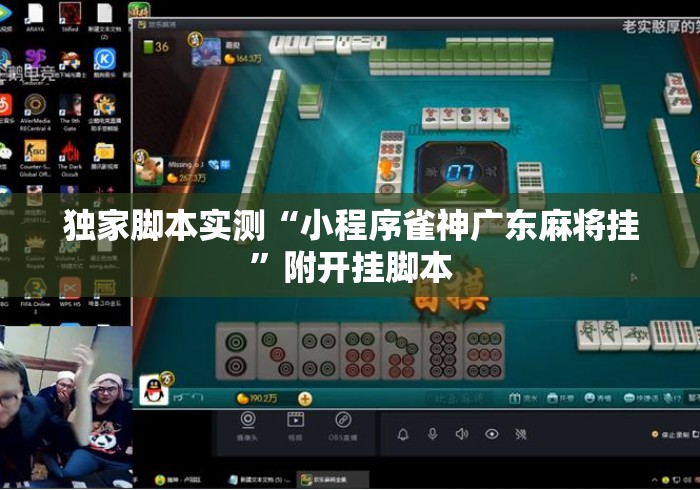 独家脚本实测“小程序雀神广东麻将挂”附开挂脚本