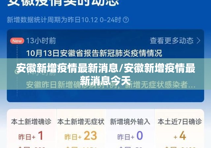 安徽新增疫情最新消息/安徽新增疫情最新消息今天