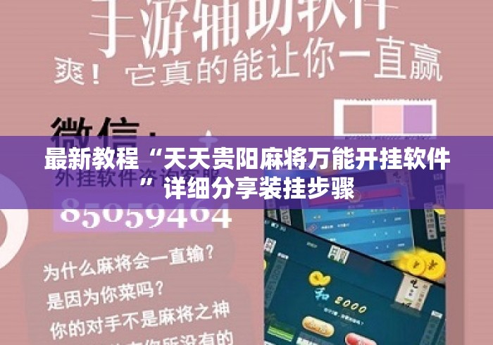 最新教程“天天贵阳麻将万能开挂软件”详细分享装挂步骤