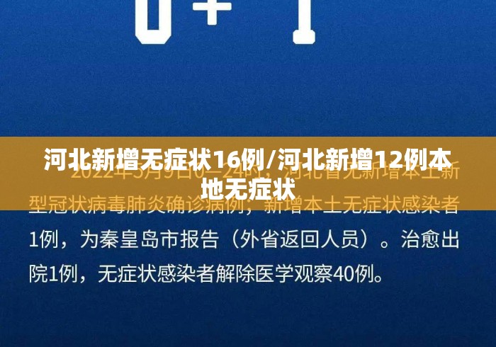 河北新增无症状16例/河北新增12例本地无症状 河北新增无症状16例/河北新增12例本地无症状