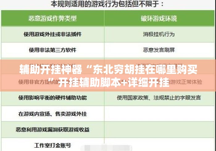 辅助开挂神器“东北穷胡挂在哪里购买	”开挂辅助脚本+详细开挂
