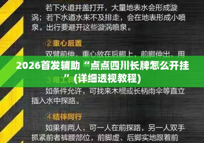 2026首发辅助“点点四川长牌怎么开挂	”(详细透视教程)