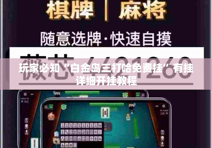 玩家必知“白金岛三打哈免费挂	”有挂详细开挂教程