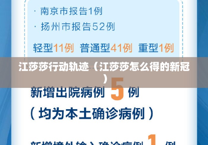 江莎莎行动轨迹（江莎莎怎么得的新冠）