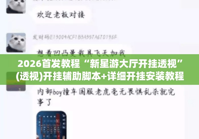 2026首发教程“新星游大厅开挂透视”(透视)开挂辅助脚本+详细开挂安装教程