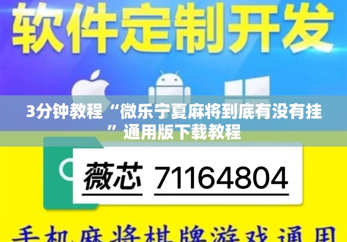 3分钟教程“微乐宁夏麻将到底有没有挂”通用版下载教程