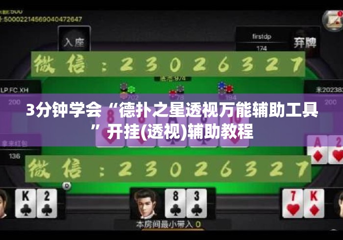 3分钟学会“德扑之星透视万能辅助工具”开挂(透视)辅助教程