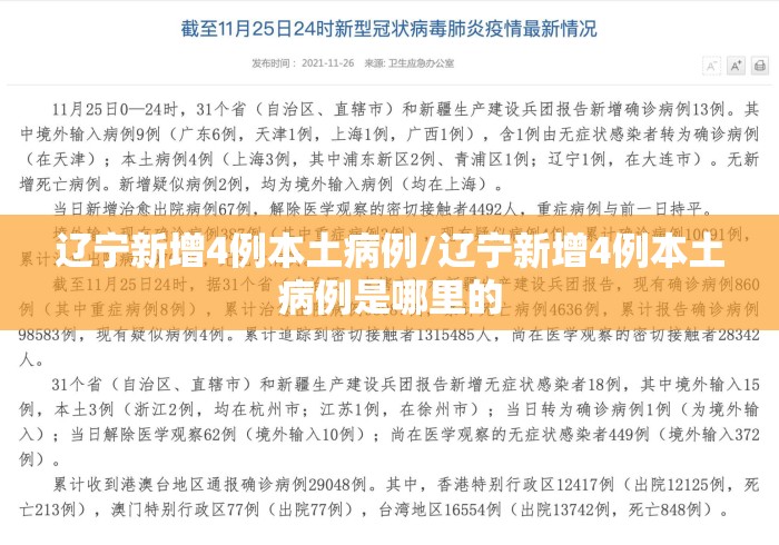 辽宁新增4例本土病例/辽宁新增4例本土病例是哪里的 辽宁新增4例本土病例/辽宁新增4例本土病例是哪里的