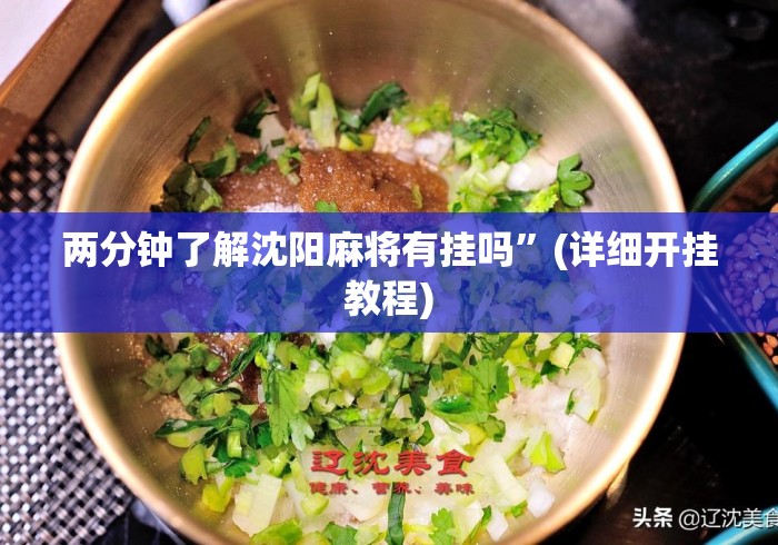 两分钟了解沈阳麻将有挂吗”(详细开挂教程)