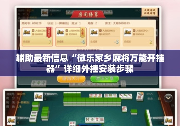 辅助最新信息“微乐家乡麻将万能开挂器”详细外挂安装步骤