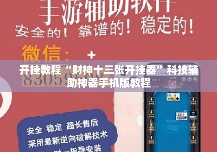 开挂教程“财神十三张开挂器”科技辅助神器手机版教程