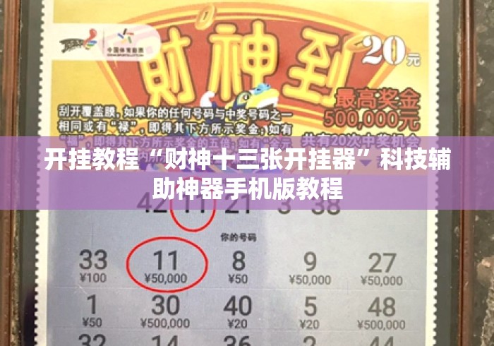 开挂教程“财神十三张开挂器”科技辅助神器手机版教程