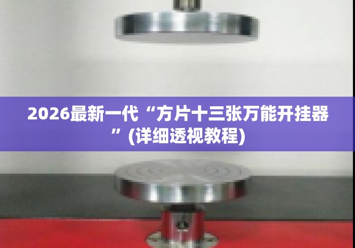 2026最新一代“方片十三张万能开挂器	”(详细透视教程)
