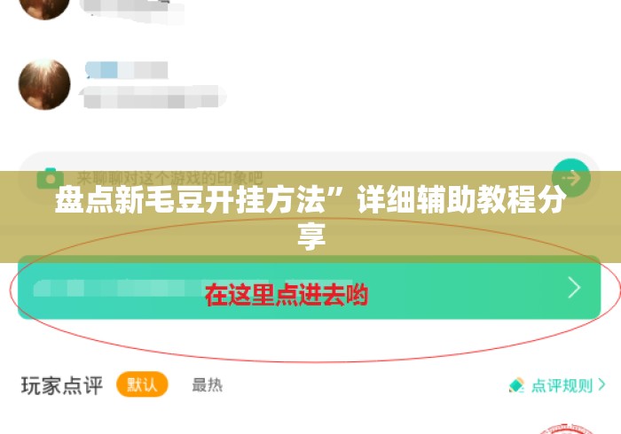 盘点新毛豆开挂方法”详细辅助教程分享
