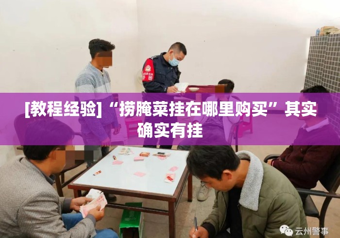 [教程经验]“捞腌菜挂在哪里购买”其实确实有挂
