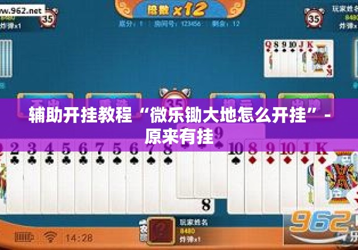 辅助开挂教程“微乐锄大地怎么开挂”-原来有挂