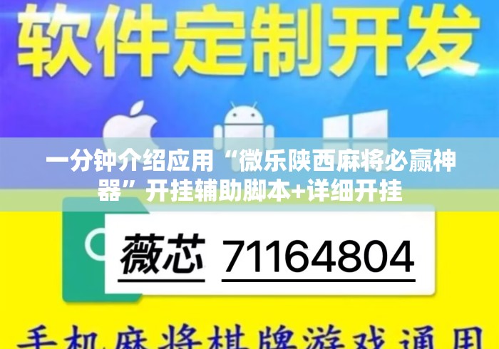 一分钟介绍应用“微乐陕西麻将必赢神器”开挂辅助脚本+详细开挂