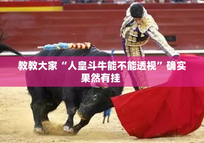 教教大家“人皇斗牛能不能透视”确实果然有挂 