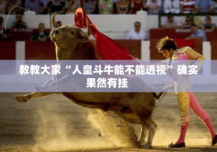 教教大家“人皇斗牛能不能透视	”确实果然有挂 