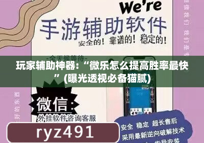 玩家辅助神器:“微乐怎么提高胜率最快	”(曝光透视必备猫腻)