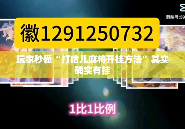 玩家秒懂“打哈儿麻将开挂方法”其实确实有挂