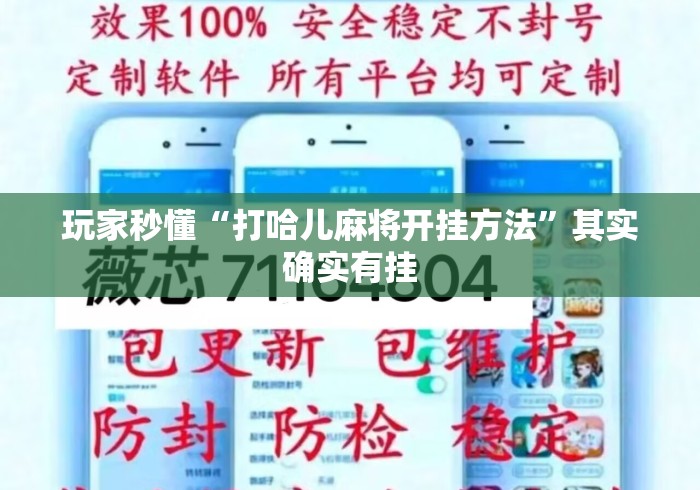 玩家秒懂“打哈儿麻将开挂方法”其实确实有挂