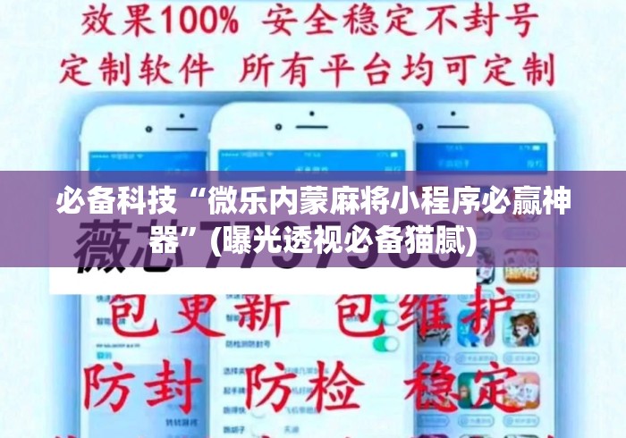 必备科技“微乐内蒙麻将小程序必赢神器”(曝光透视必备猫腻)