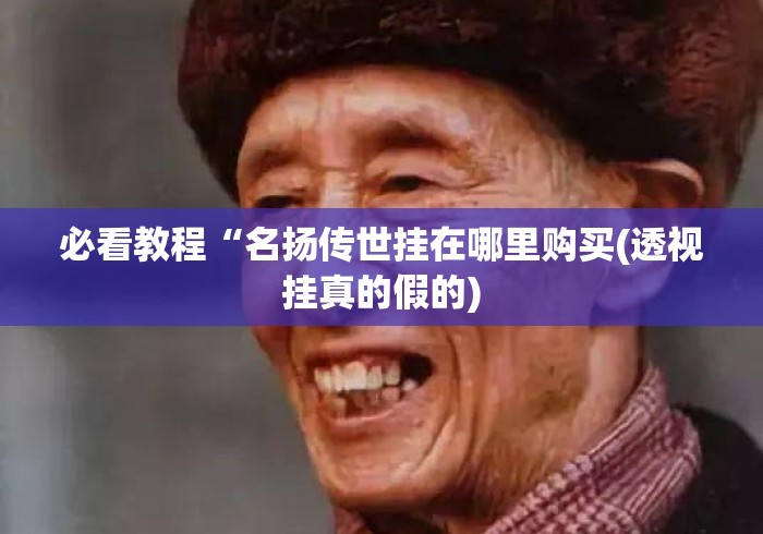 必看教程“名扬传世挂在哪里购买(透视挂真的假的) 必看教程“名扬传世挂在哪里购买(透视挂真的假的)