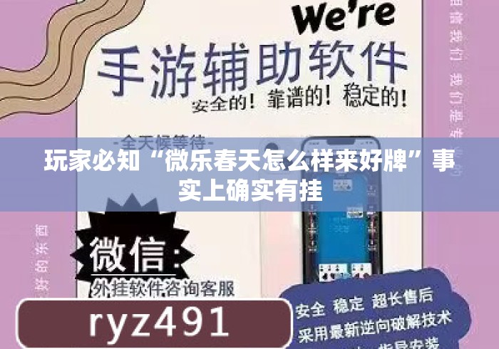 玩家必知“微乐春天怎么样来好牌”事实上确实有挂