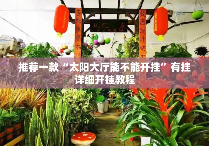 推荐一款“太阳大厅能不能开挂”有挂详细开挂教程