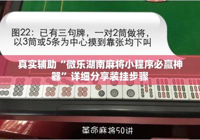真实辅助“微乐湖南麻将小程序必赢神器	”详细分享装挂步骤