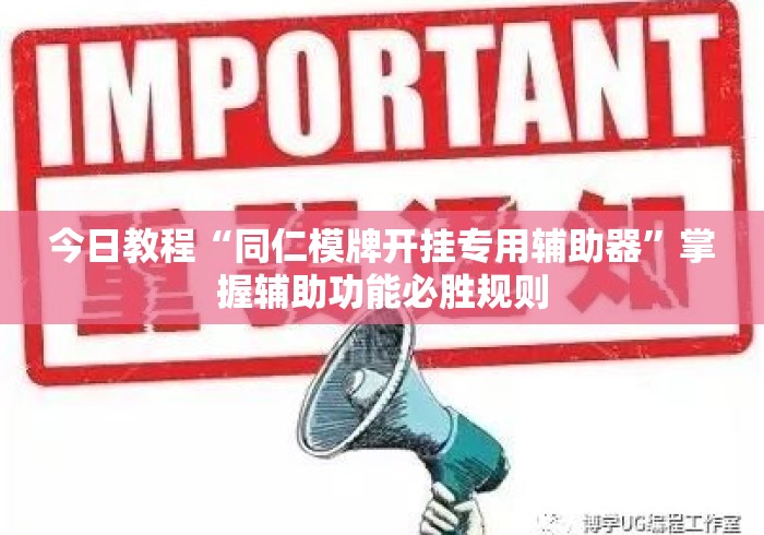 今日教程“同仁模牌开挂专用辅助器”掌握辅助功能必胜规则