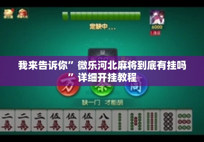 我来告诉你”微乐河北麻将到底有挂吗	”详细开挂教程