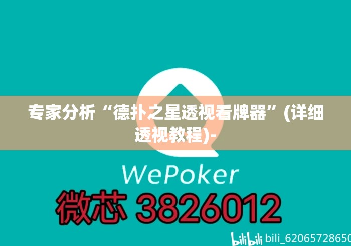 专家分析“德扑之星透视看牌器	”(详细透视教程)-