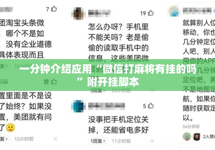 一分钟介绍应用“微信打麻将有挂的吗”附开挂脚本