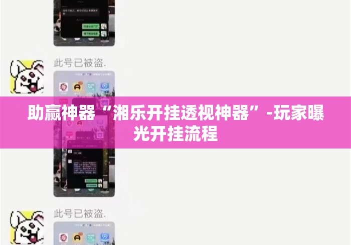 助赢神器“湘乐开挂透视神器”-玩家曝光开挂流程