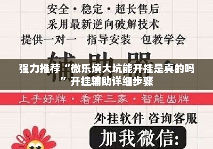 强力推荐“微乐填大坑能开挂是真的吗”开挂辅助详细步骤