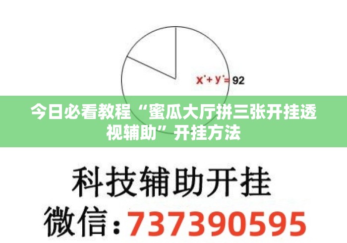 今日必看教程“蜜瓜大厅拼三张开挂透视辅助”开挂方法