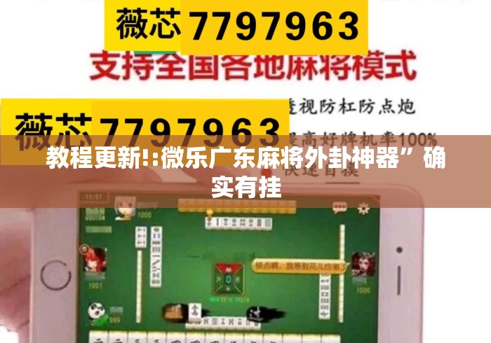 教程更新!:微乐广东麻将外卦神器”确实有挂