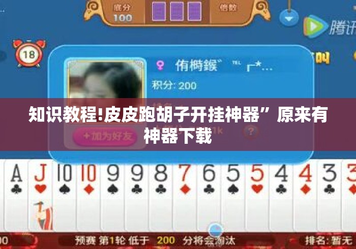 知识教程!皮皮跑胡子开挂神器”原来有神器下载