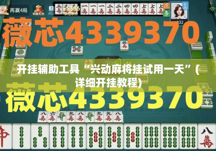 开挂辅助工具“兴动麻将挂试用一天”(详细开挂教程)