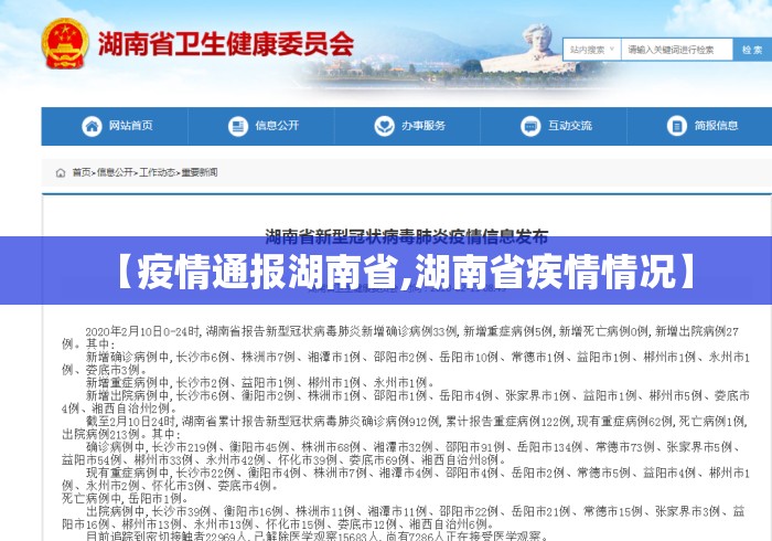 【疫情通报湖南省,湖南省疾情情况】