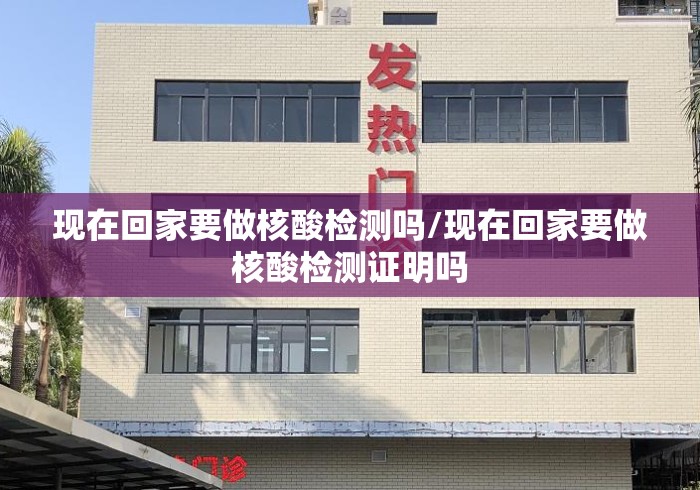 现在回家要做核酸检测吗/现在回家要做核酸检测证明吗