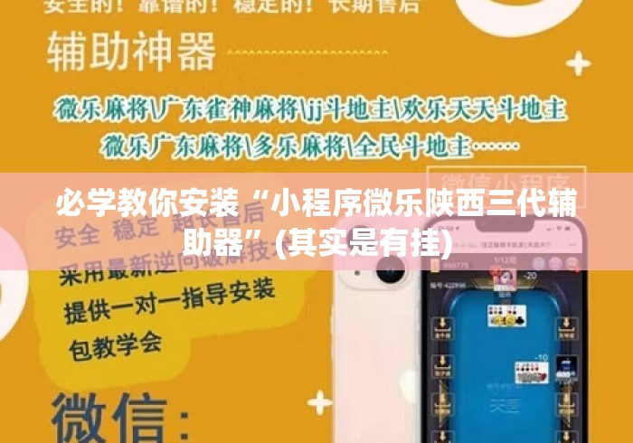 必学教你安装“小程序微乐陕西三代辅助器	”(其实是有挂)