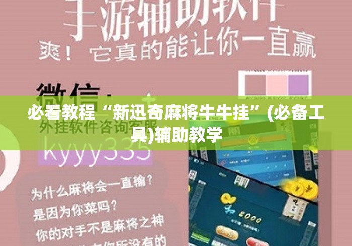 必看教程“新迅奇麻将牛牛挂	”(必备工具)辅助教学
